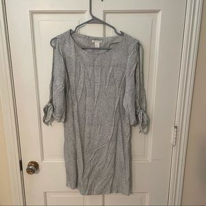 Speckled semi-cold shoulder mini dress
